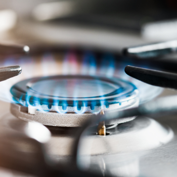 Domestic Repairs are Gas Safety Registered - Image of gas hob flame